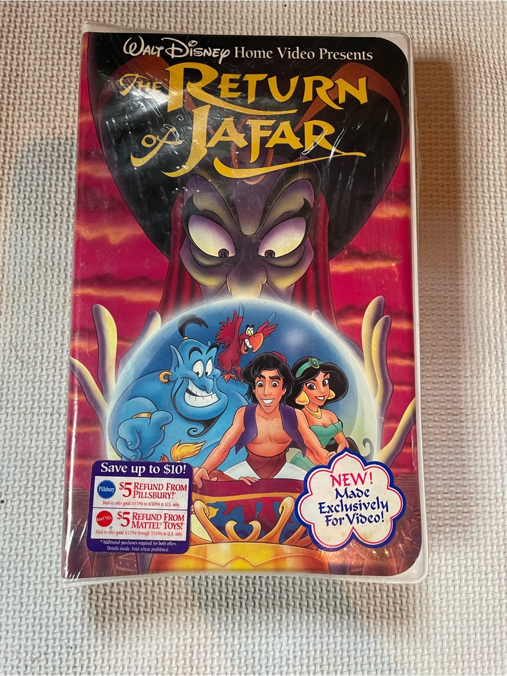 Walt Disney Aladdin 2 The Return of Jafar VHS - Purple & Red Cover